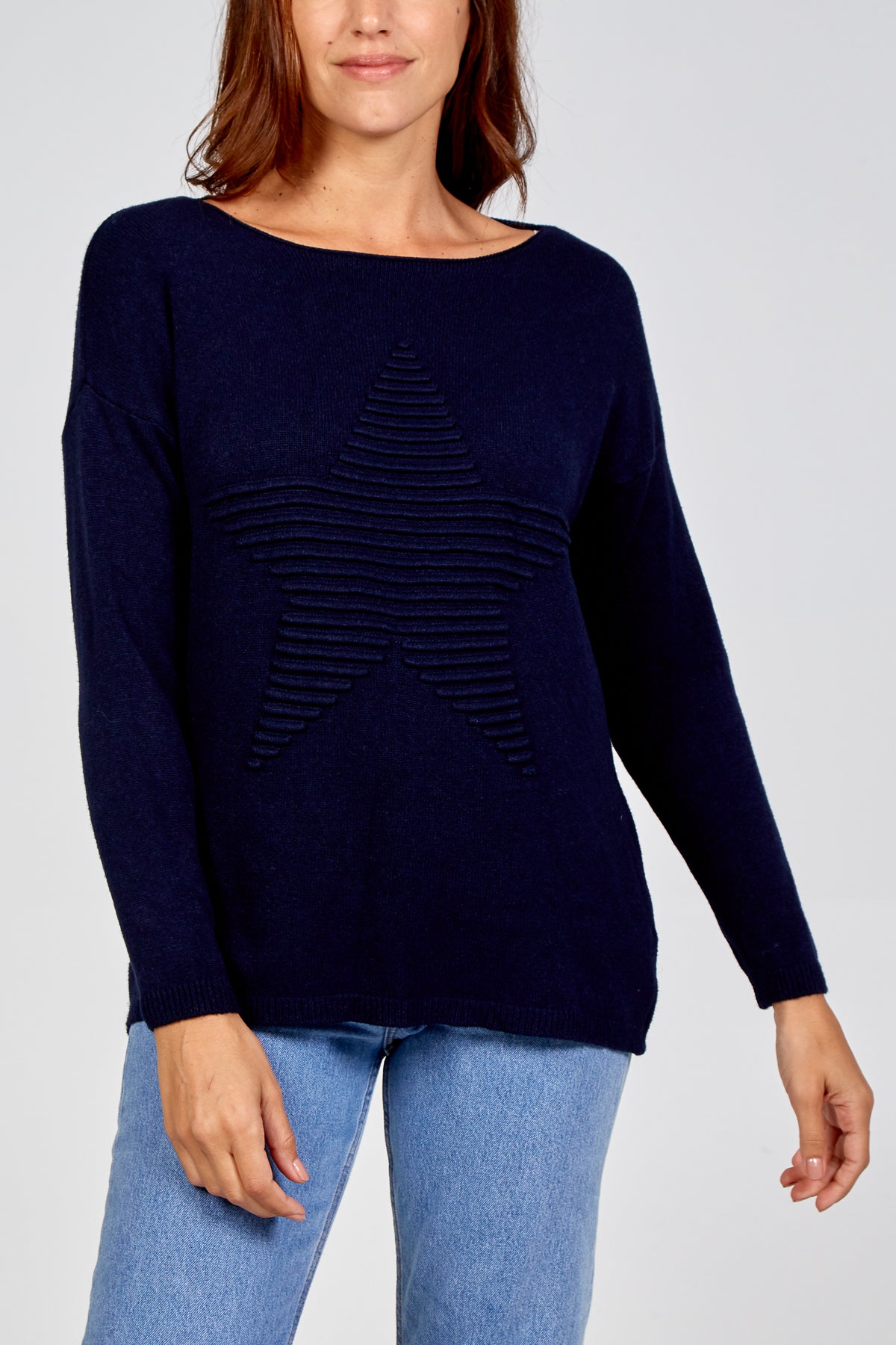 Ribbed Star Jumper