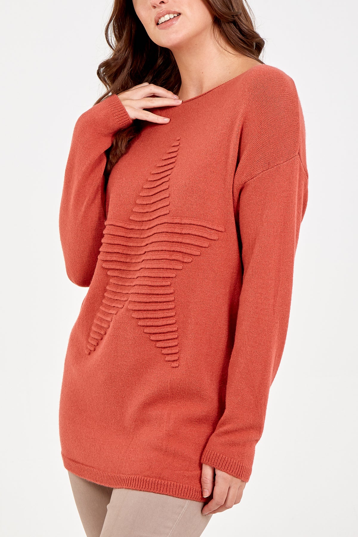 Ribbed Star Jumper