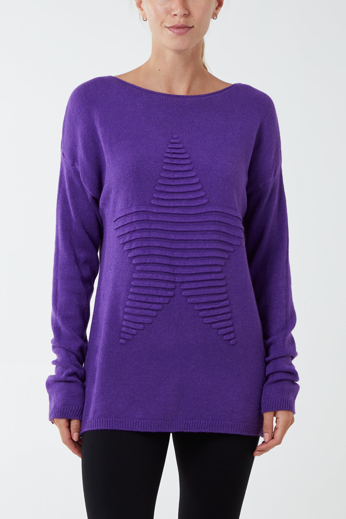 Ribbed Star Jumper