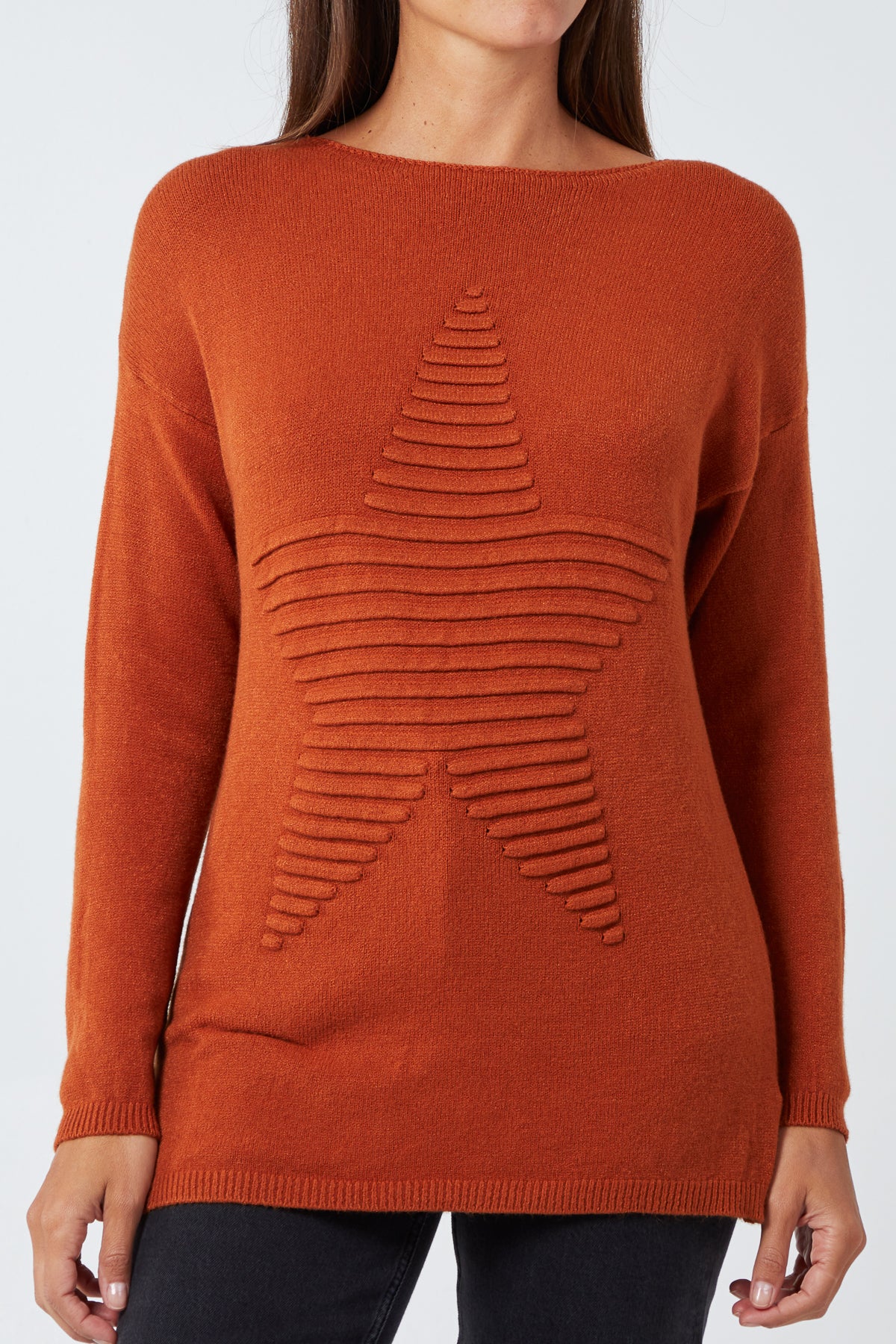 Ribbed Star Jumper