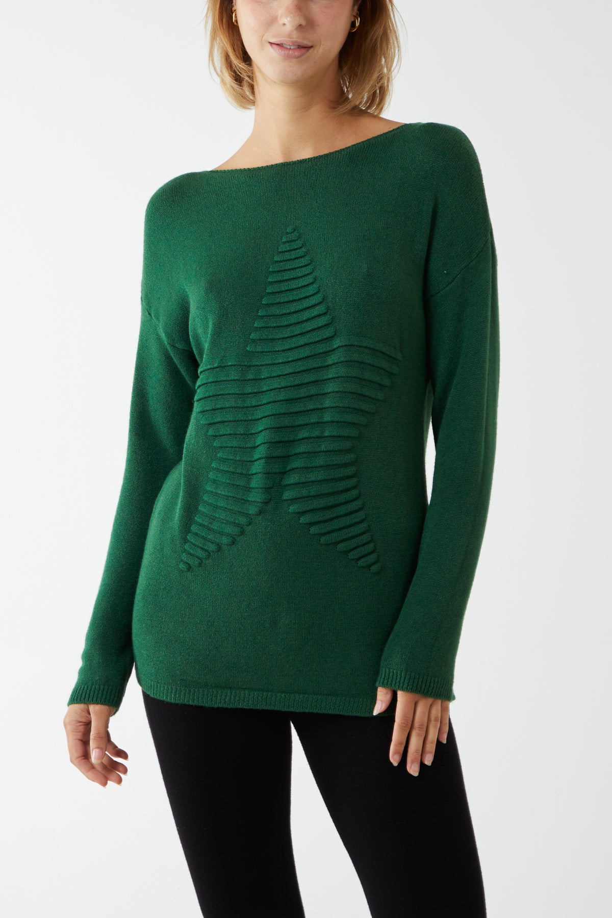 Ribbed Star Jumper