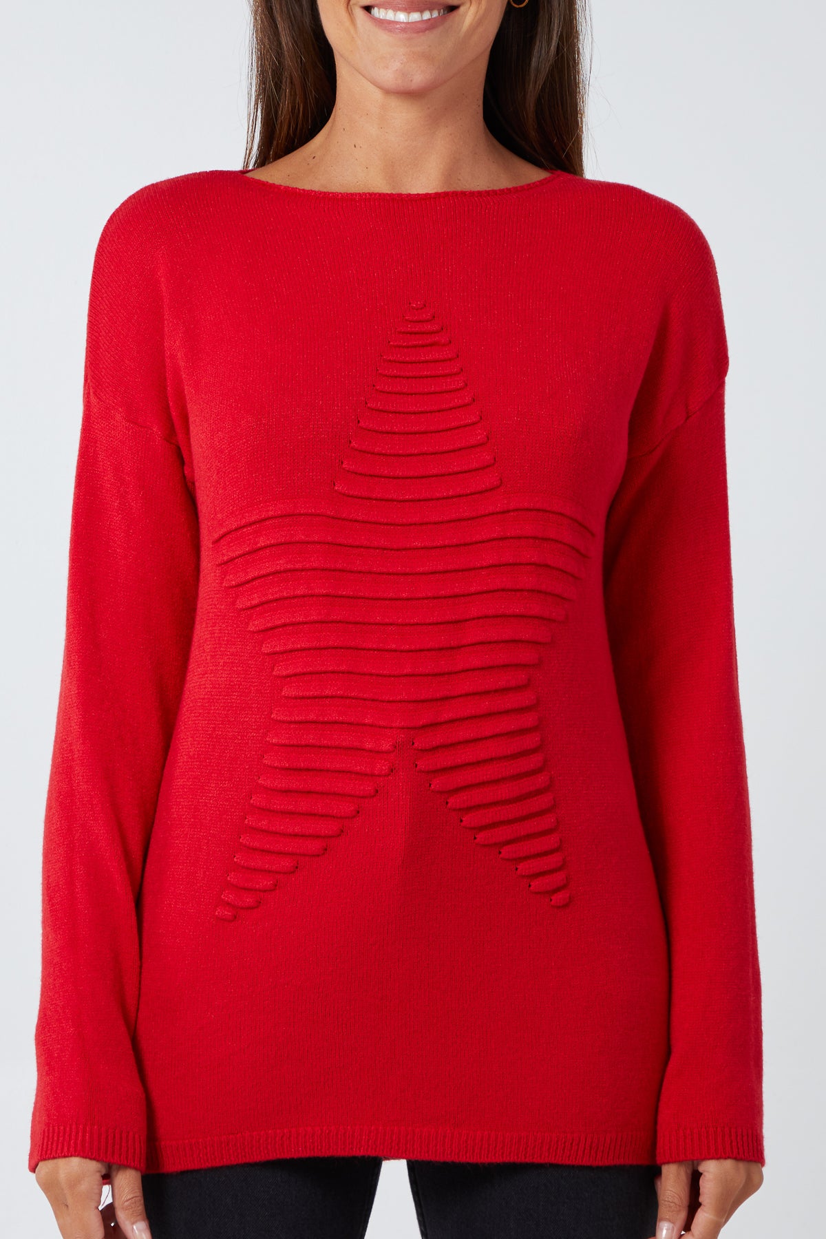 Ribbed Star Jumper