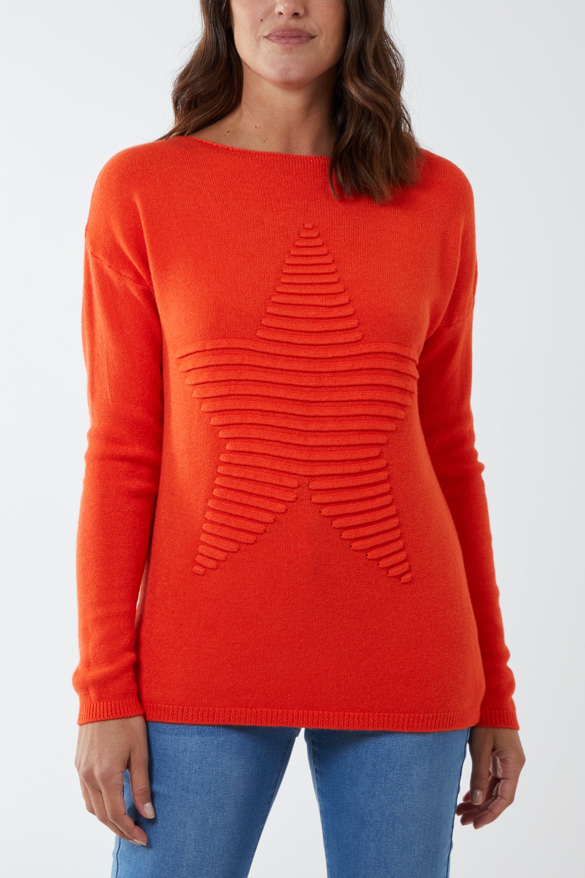 Ribbed Star Jumper