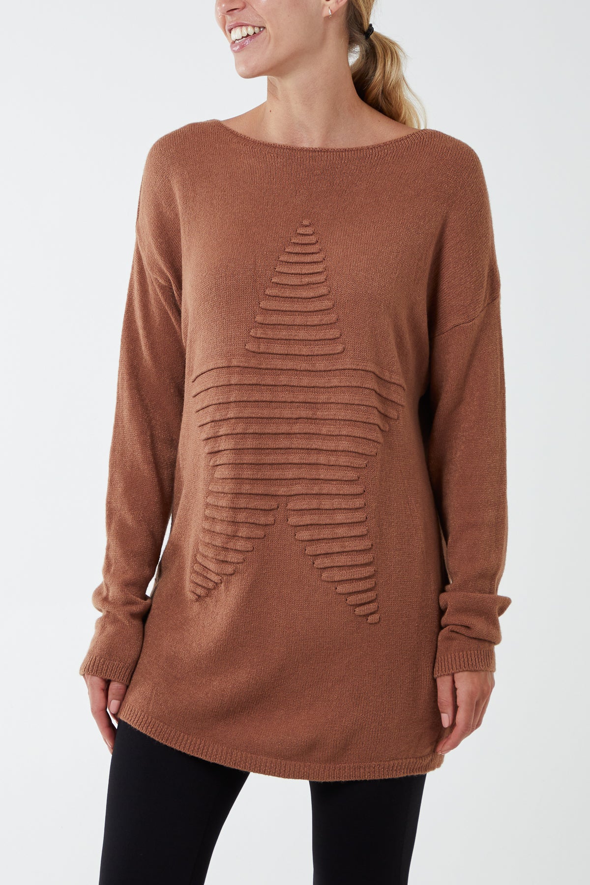 Ribbed Star Jumper