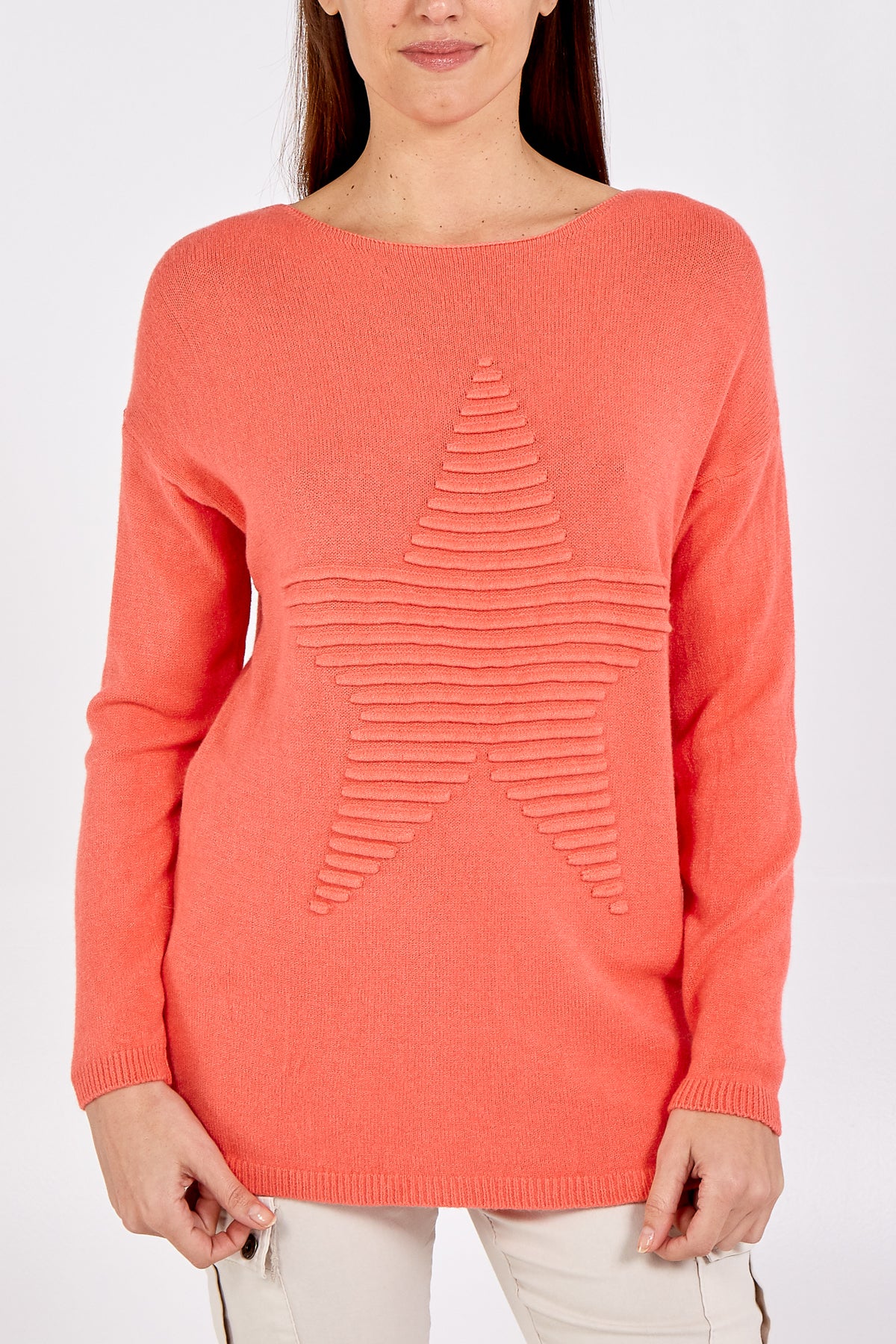 Ribbed Star Jumper