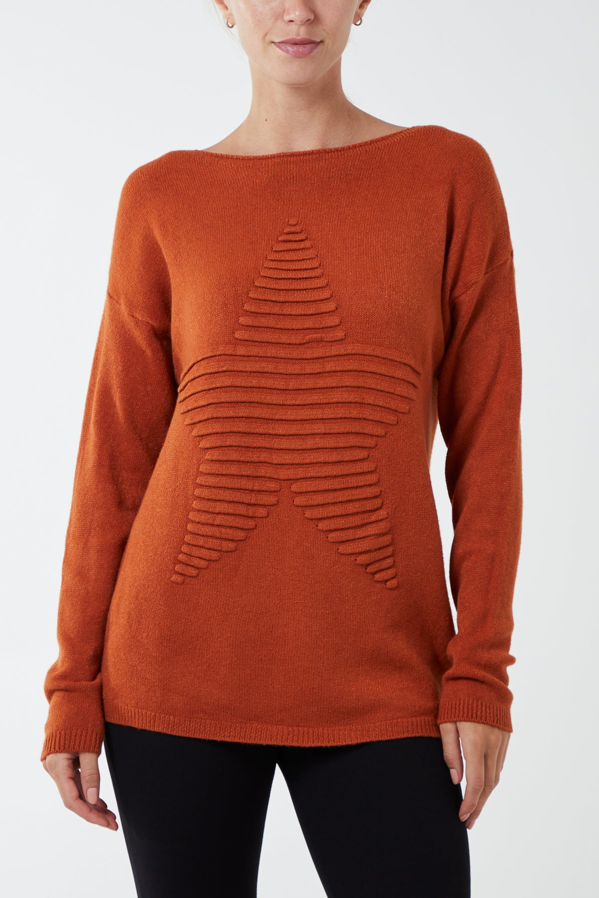 Ribbed Star Jumper