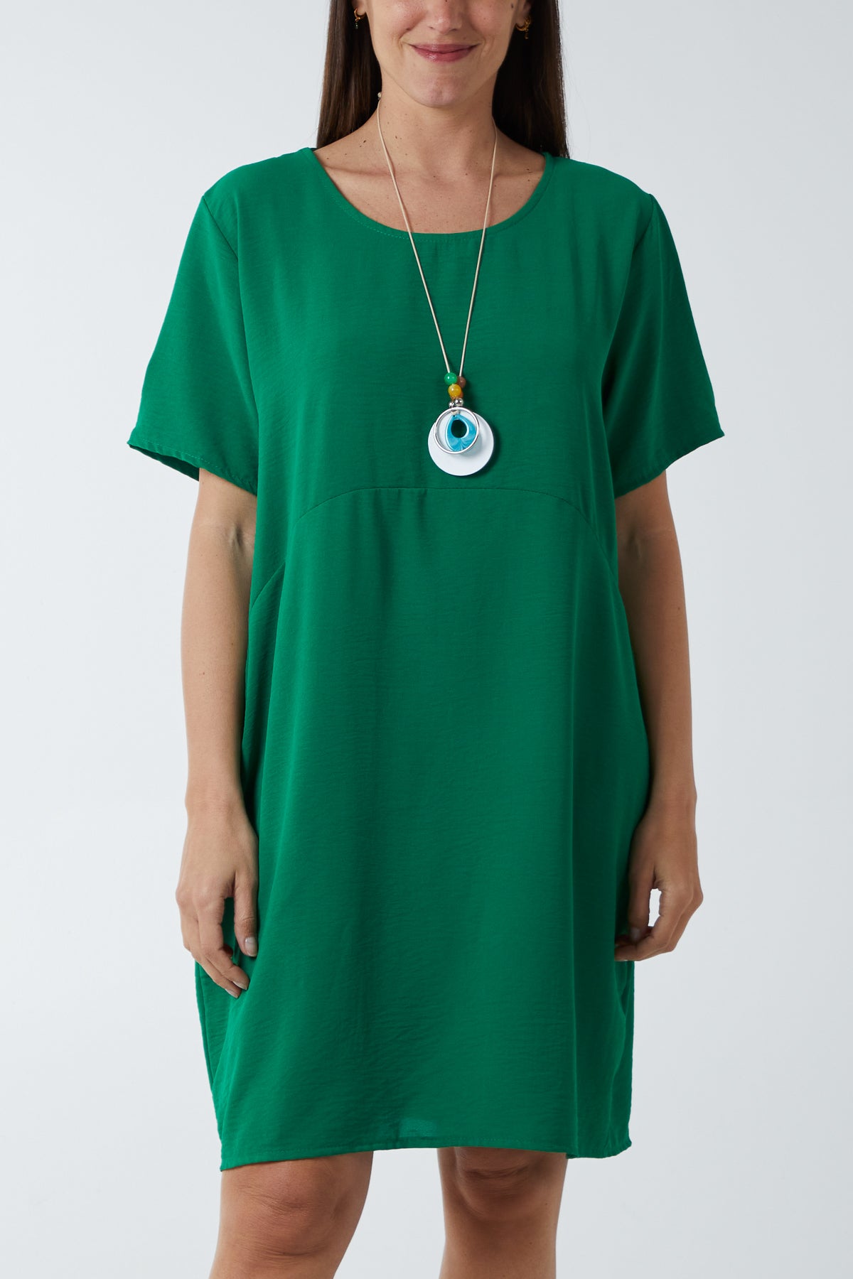 Cocoon Necklace Midi Dress