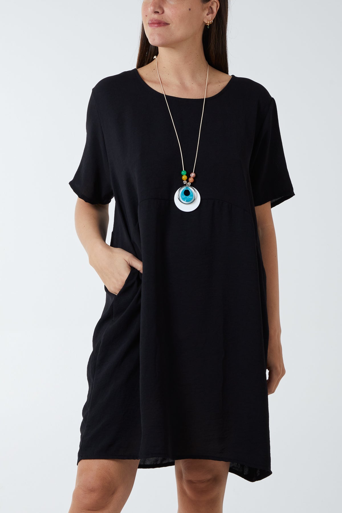 Cocoon Necklace Midi Dress