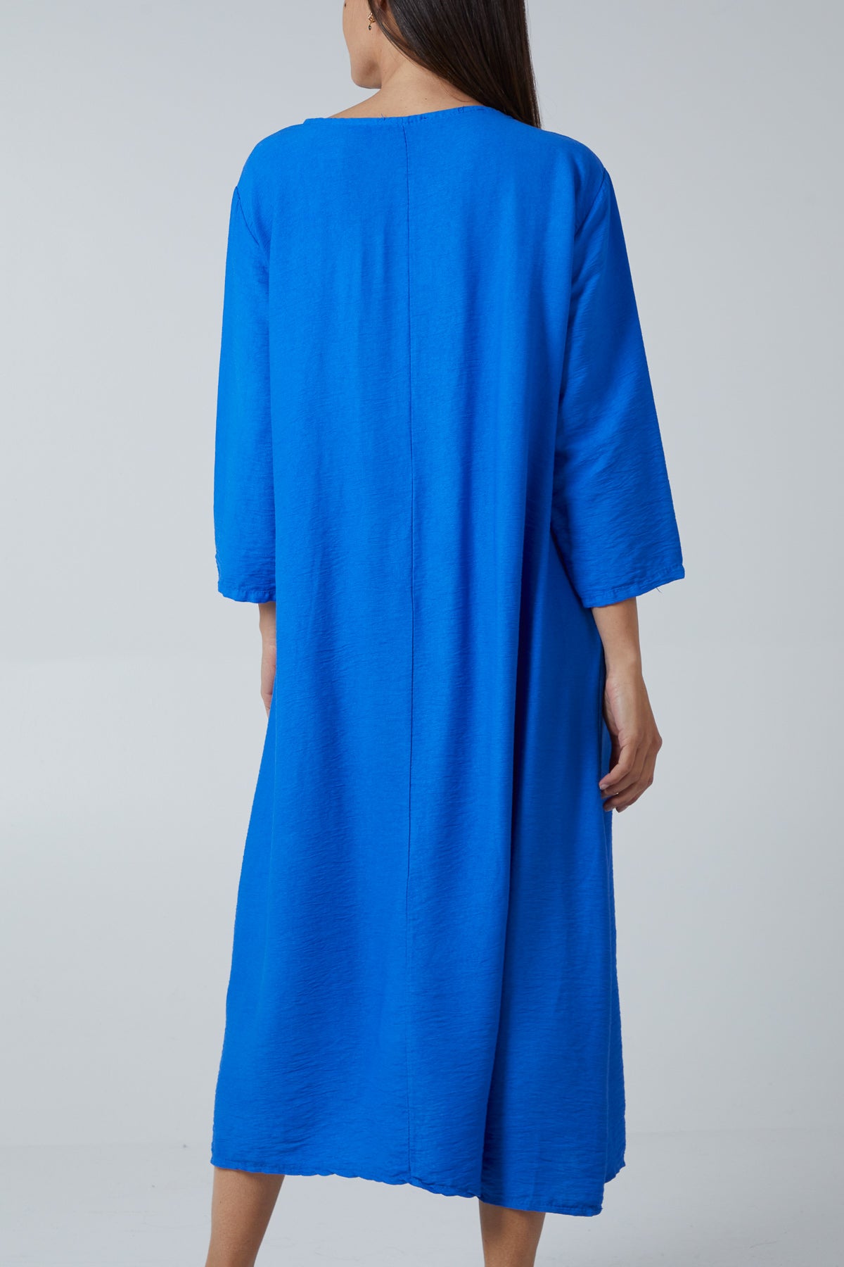 Kick Pleated Long Sleeve Maxi Dress