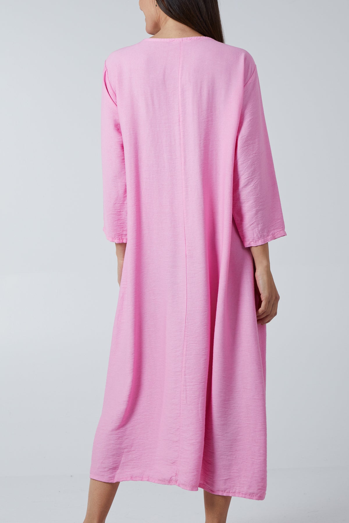 Kick Pleated Long Sleeve Maxi Dress
