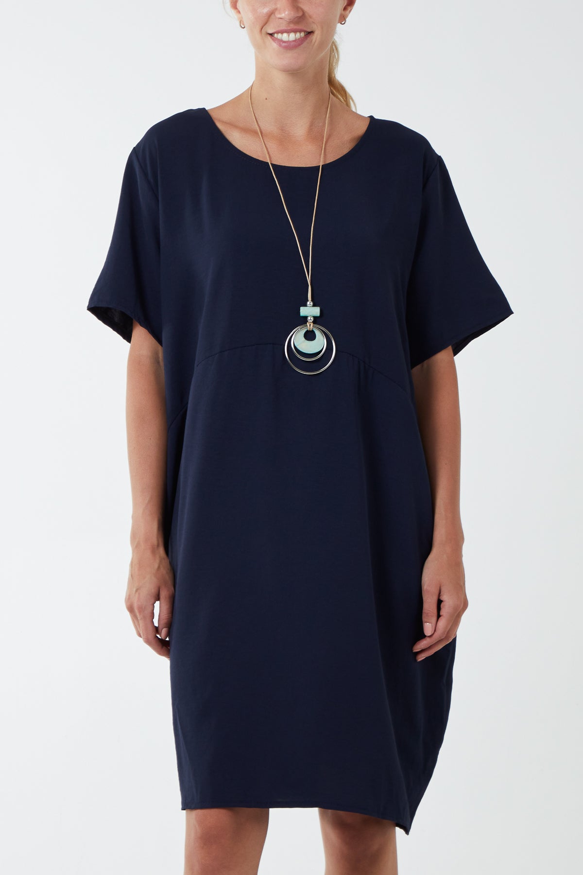 Cocoon Necklace Midi Dress