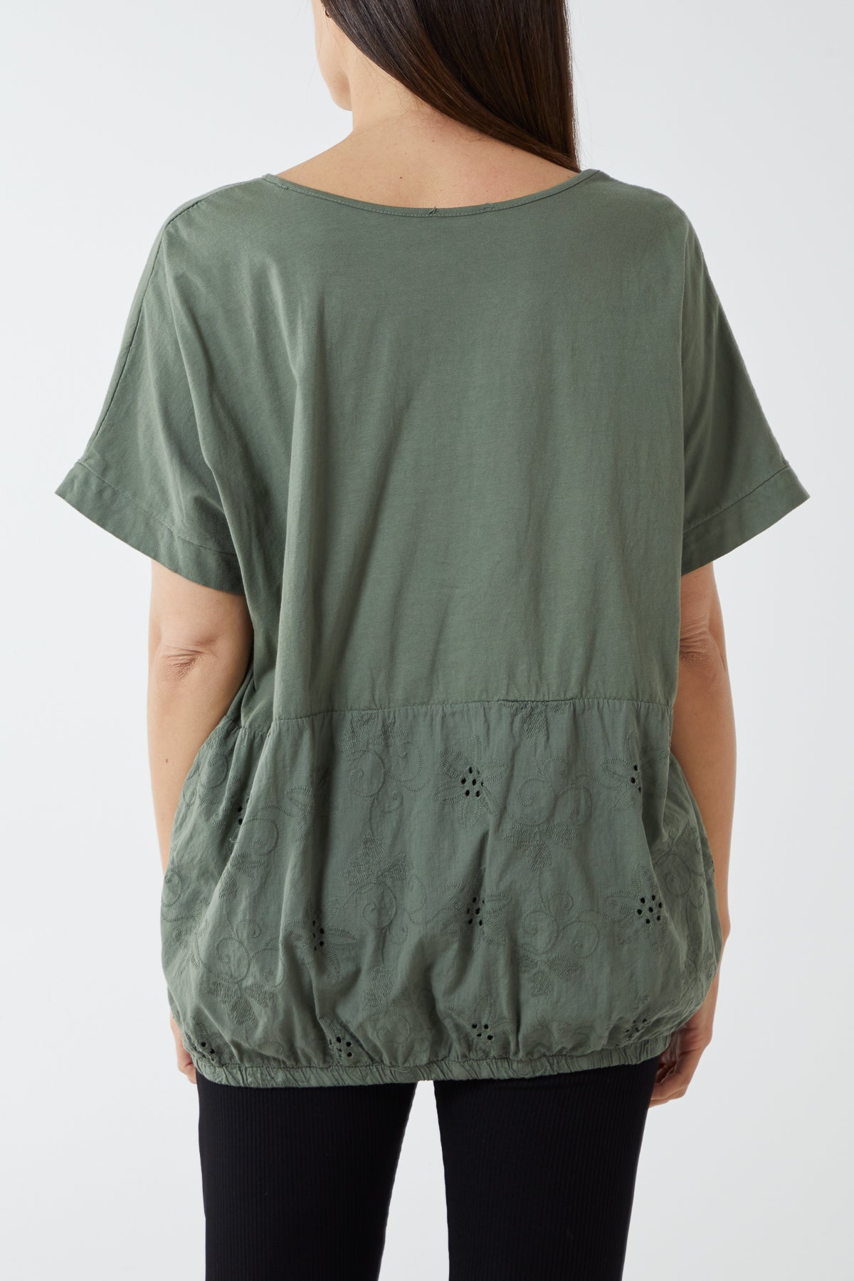 Broderie Anglaise Panel Top