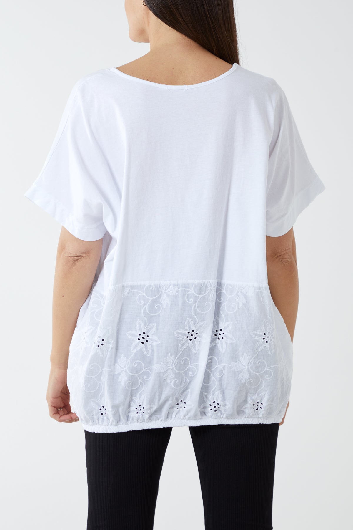 Broderie Anglaise Panel Top