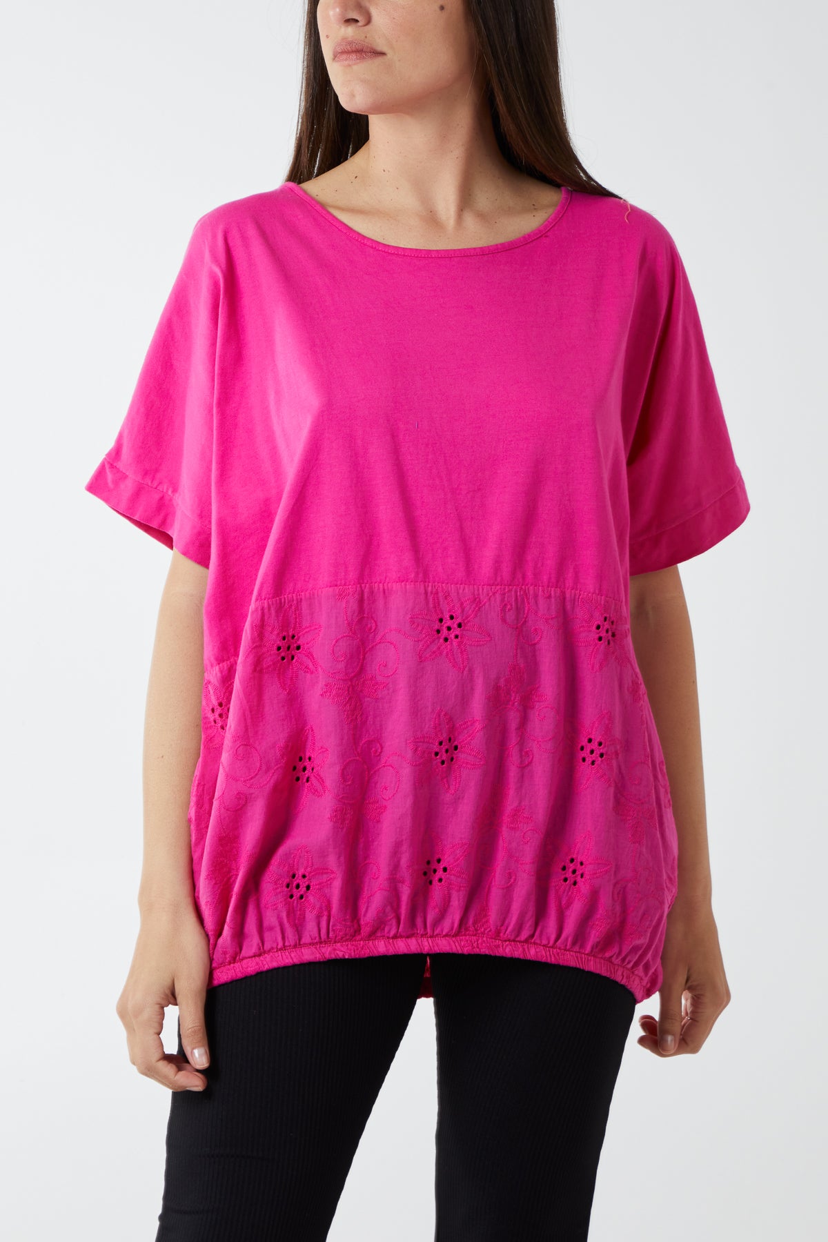 Broderie Anglaise Panel Top