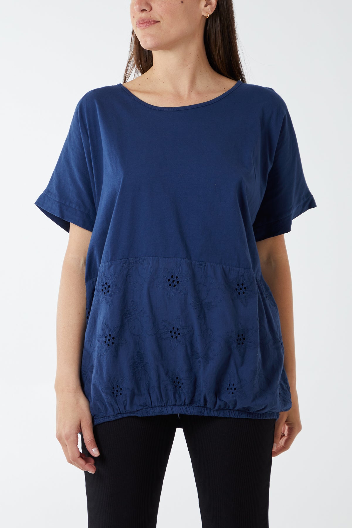 Broderie Anglaise Panel Top