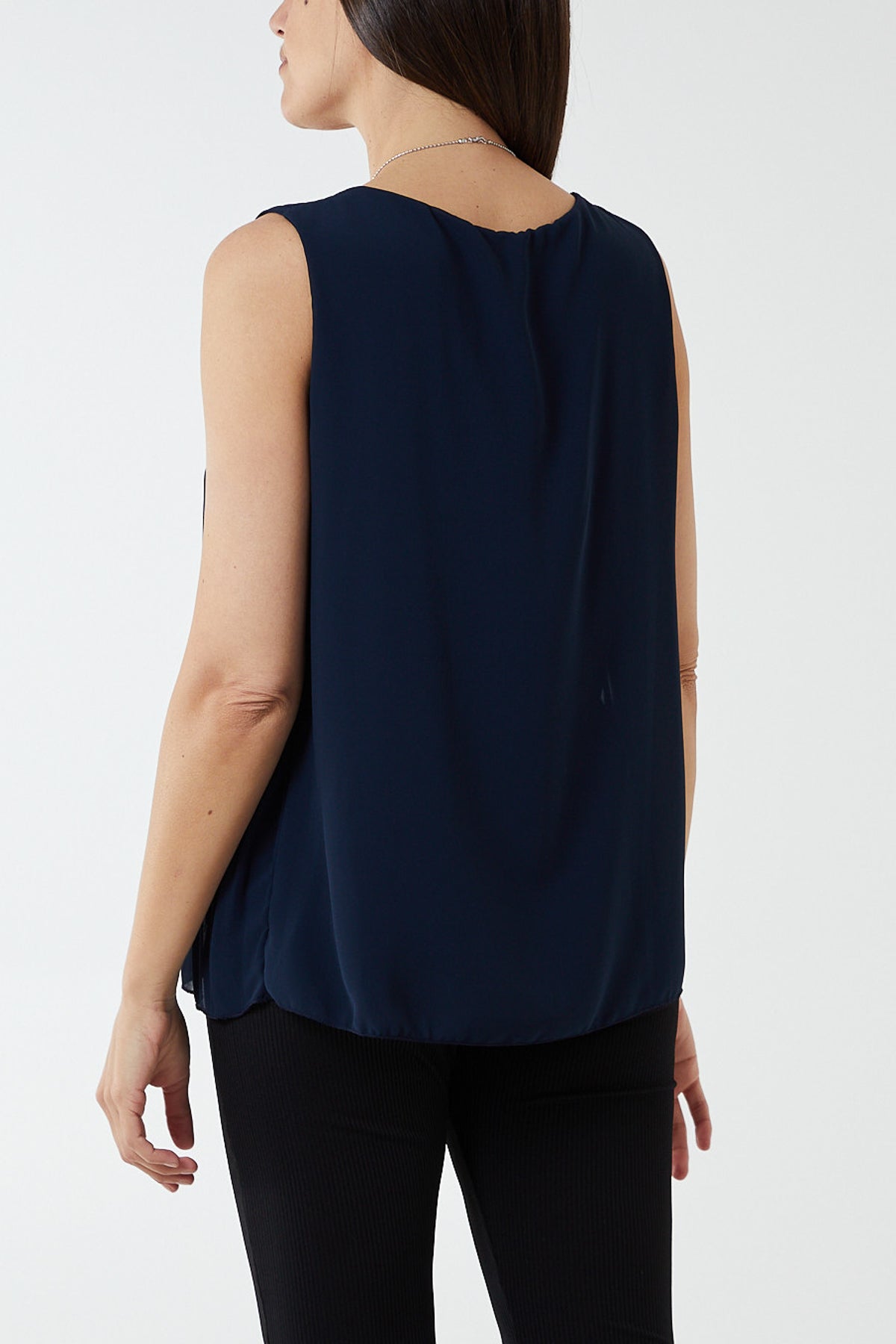 Pleated Necklace Vest