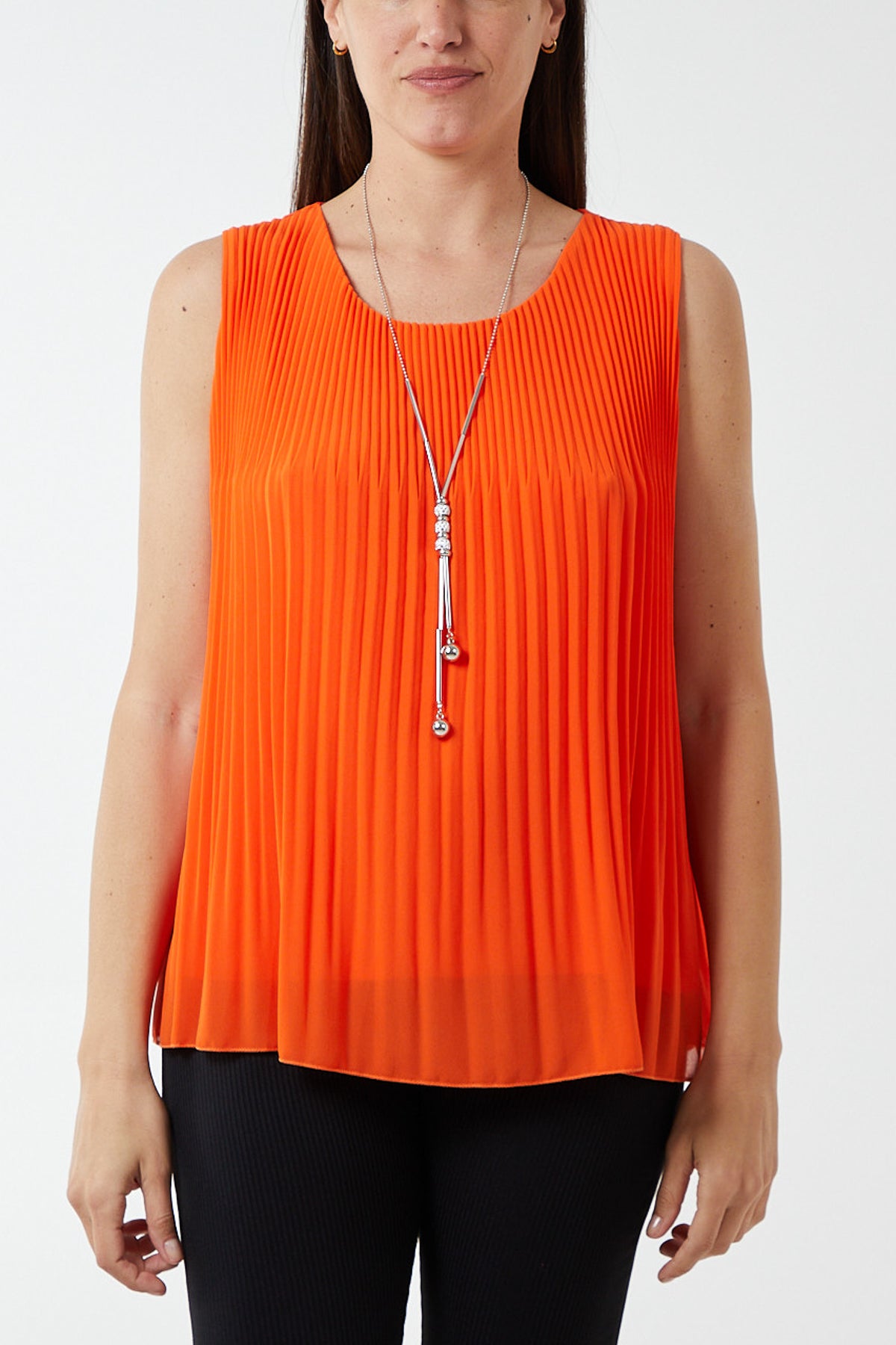 Pleated Necklace Vest