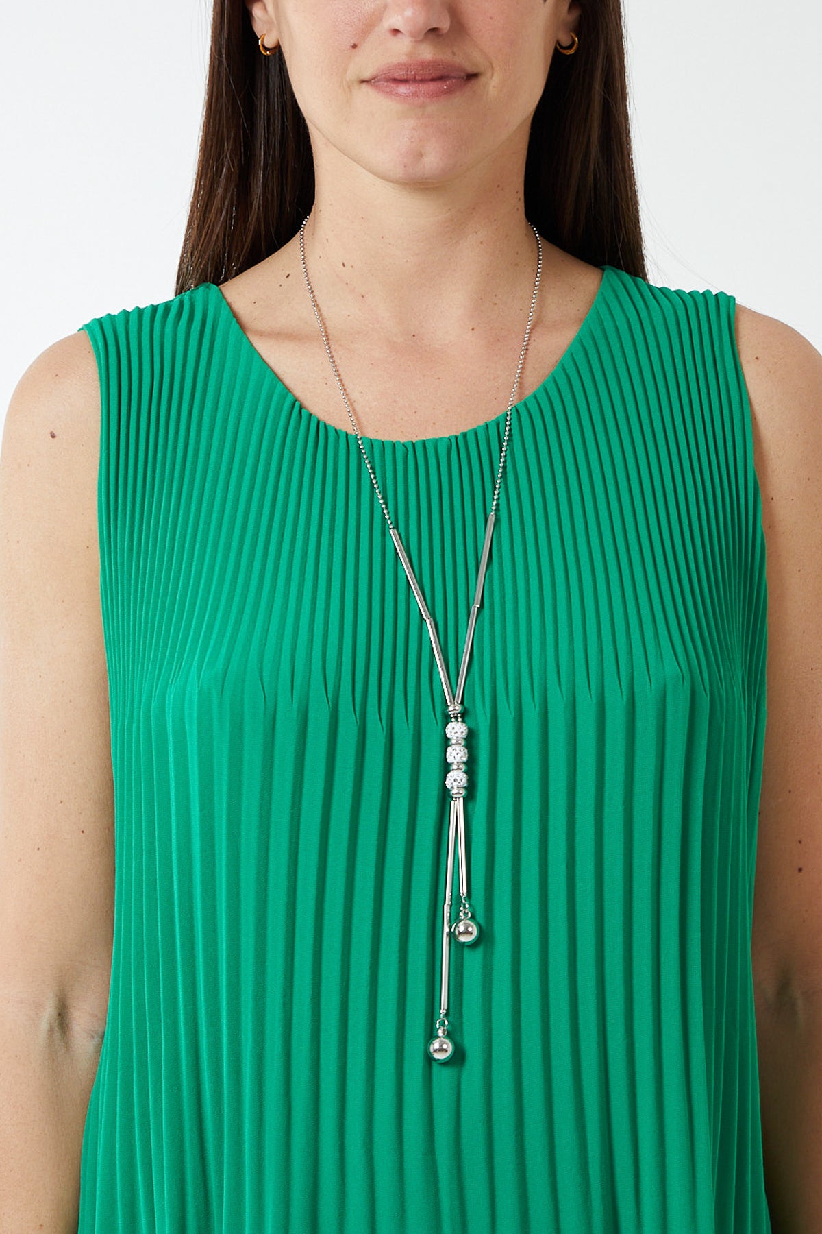 Pleated Necklace Vest
