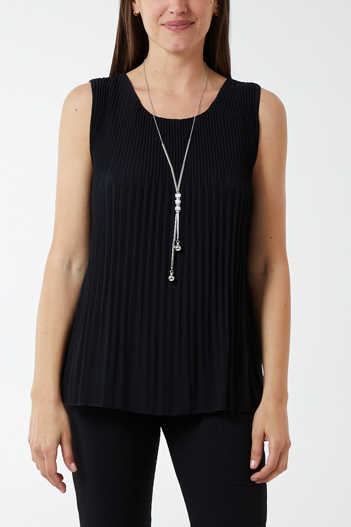 Pleated Necklace Vest