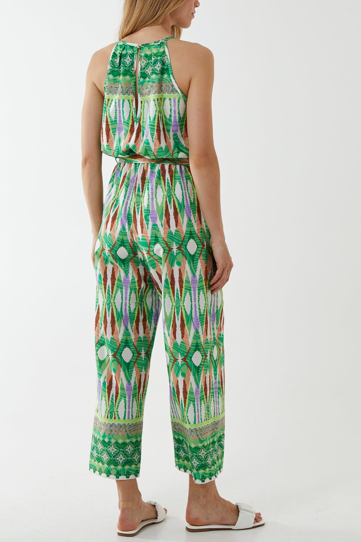 Printed Halterneck Jumpsuit
