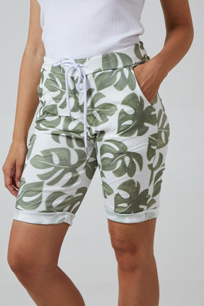 Monstera Leaf Super Stretch Shorts