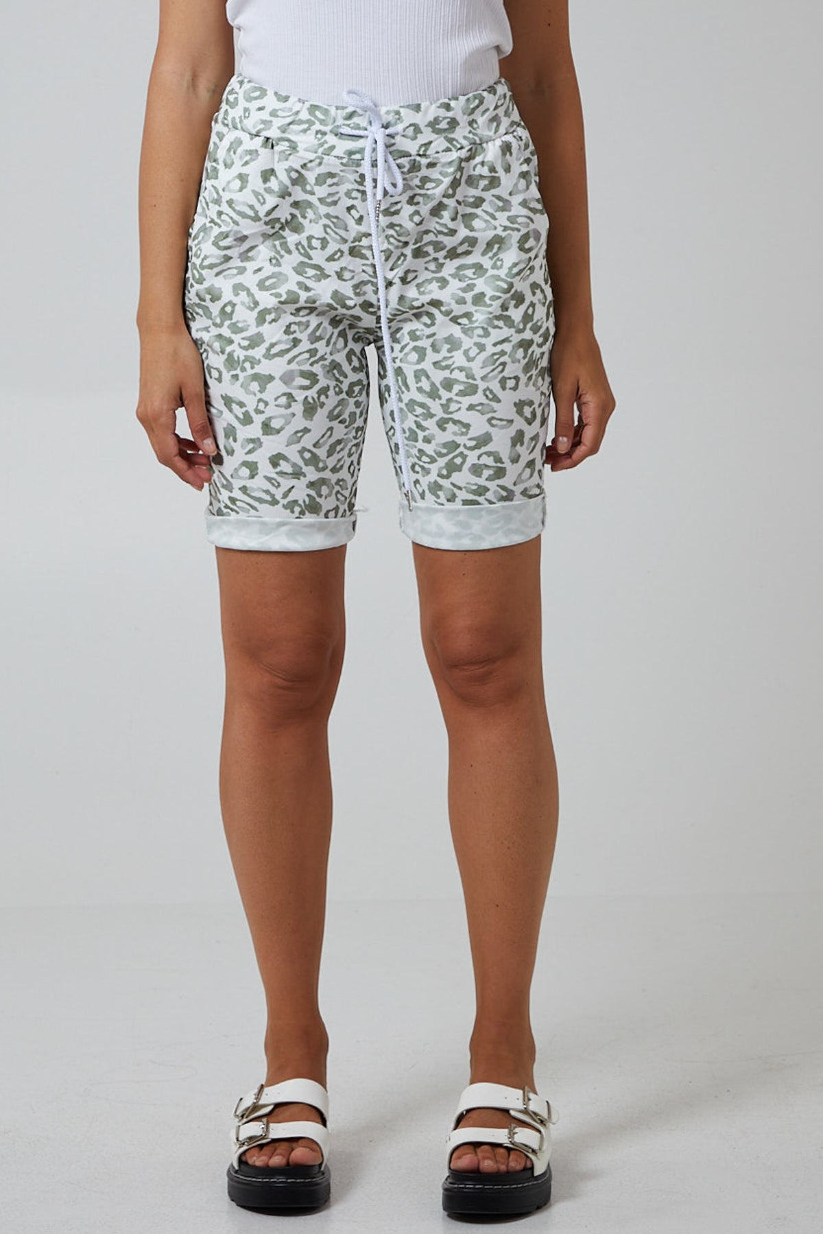 Leopard Print Super Stretch Shorts