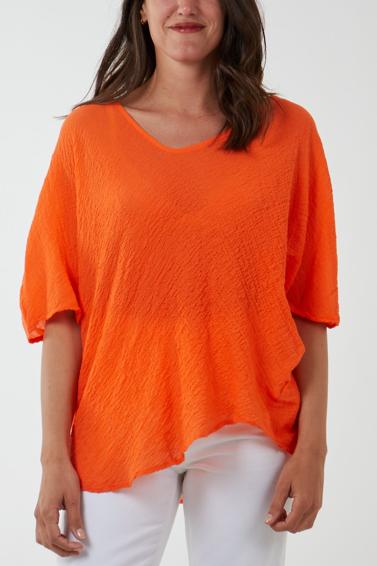 Oversized Cotton Batwing Blouse