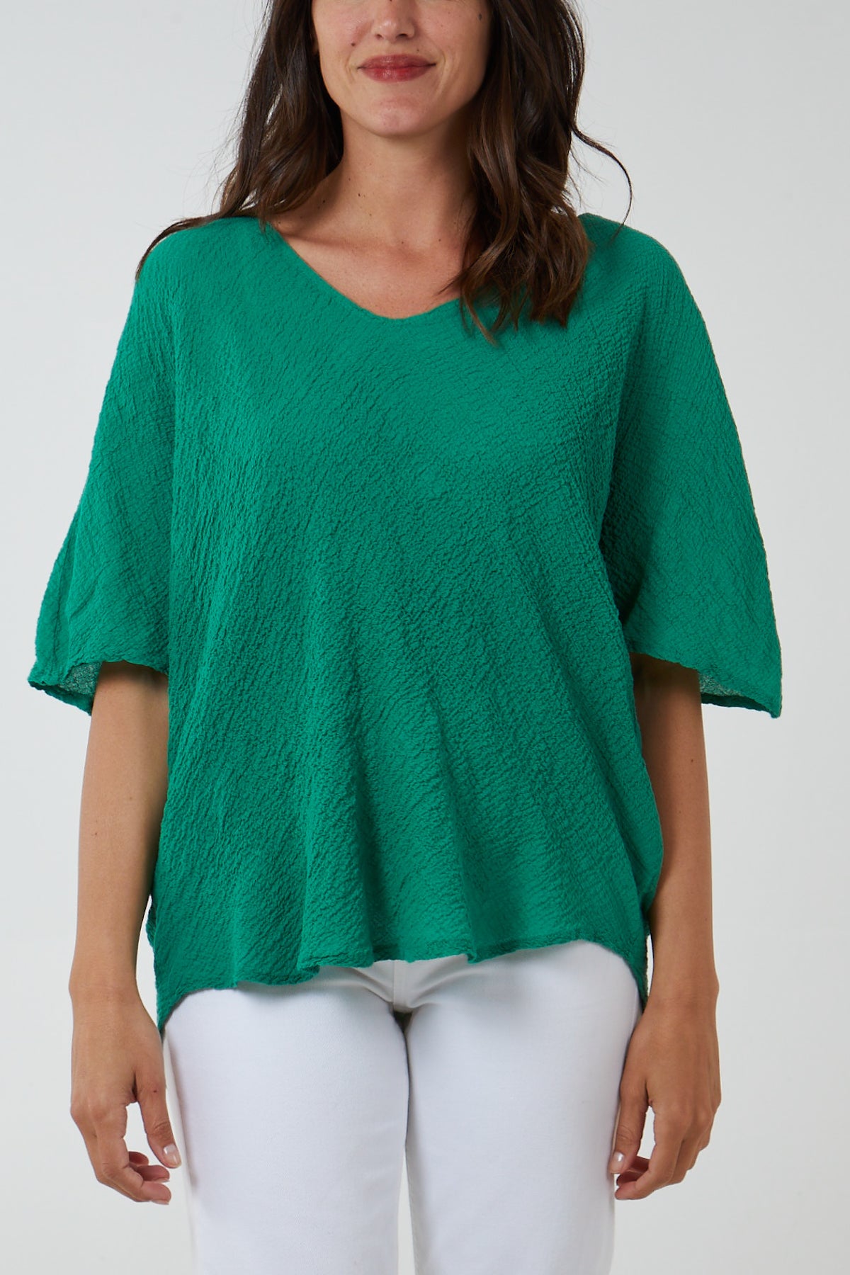 Oversized Cotton Batwing Blouse