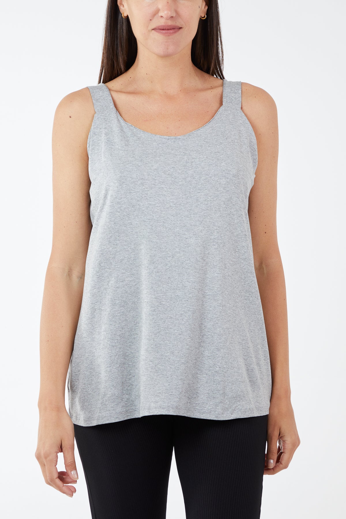 Double Layer Scoop Neck Vest