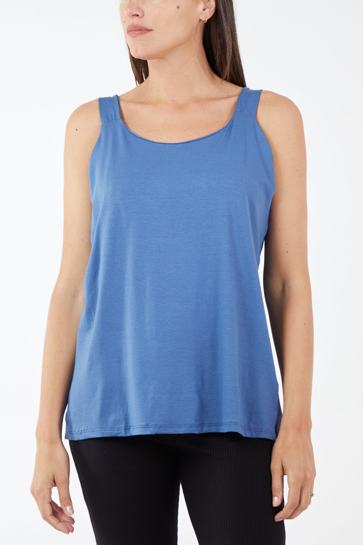 Double Layer Scoop Neck Vest