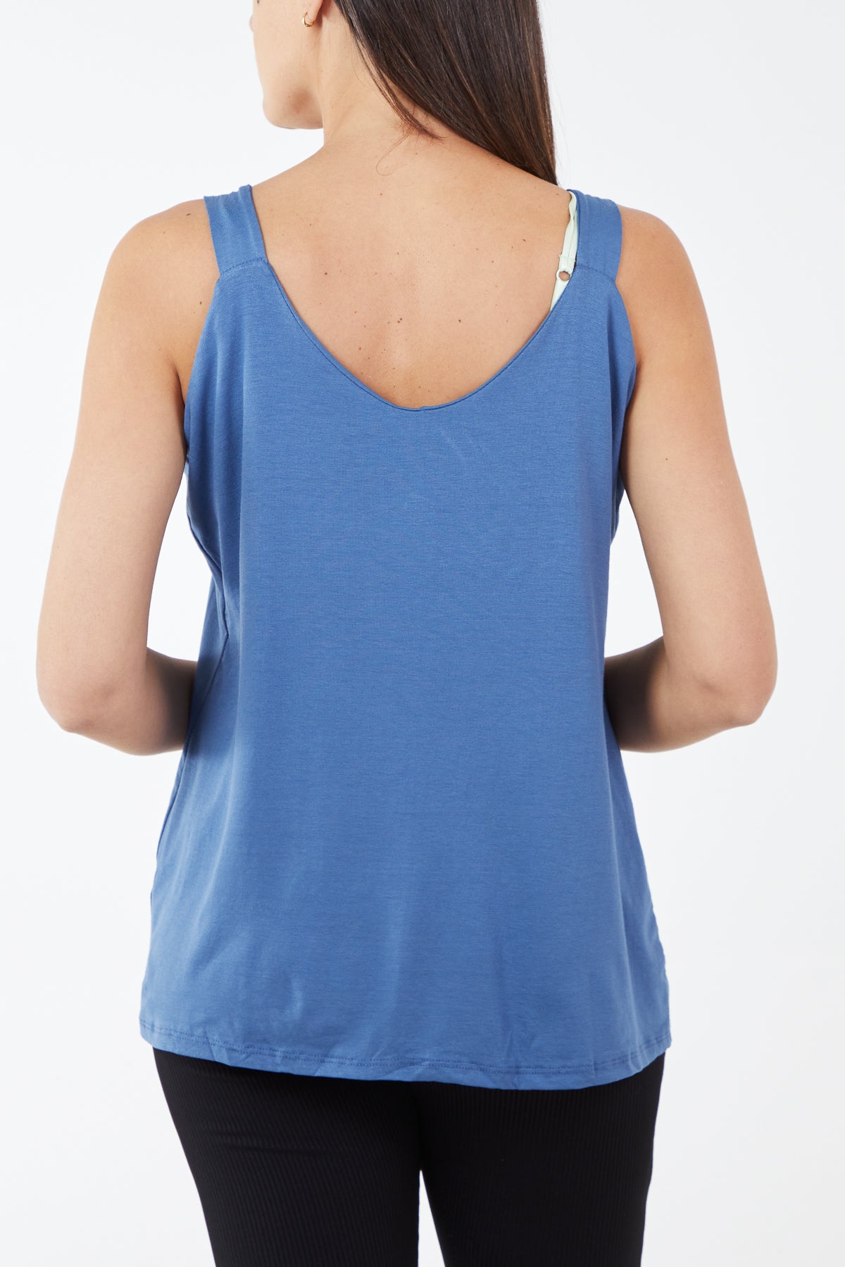 Double Layer Scoop Neck Vest