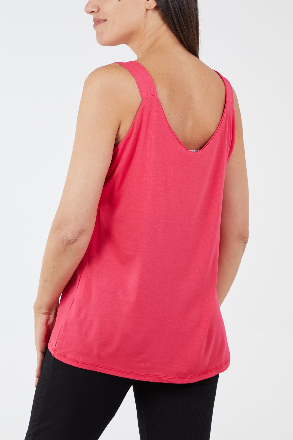 Double Layer Scoop Neck Vest