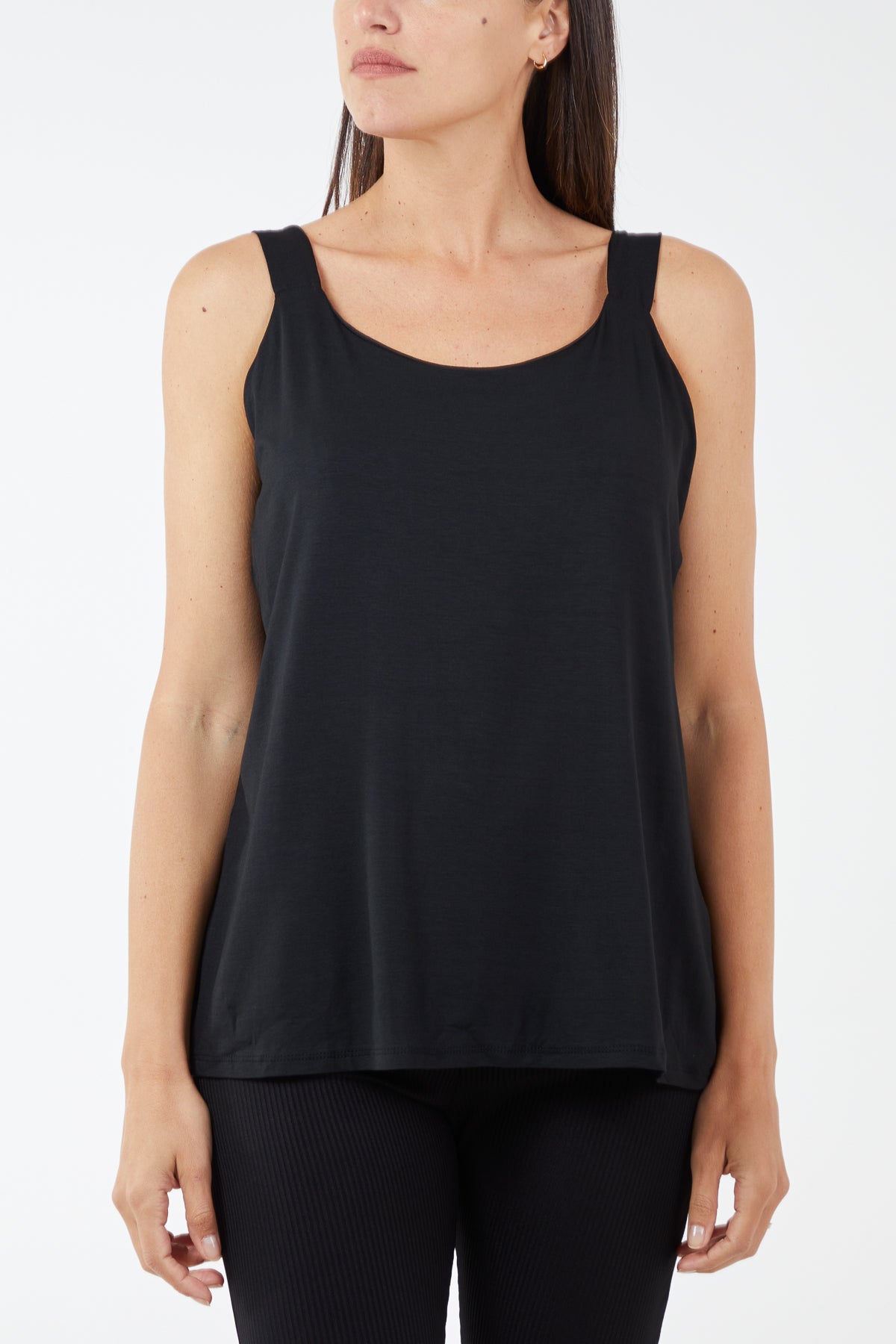 Double Layer Scoop Neck Vest