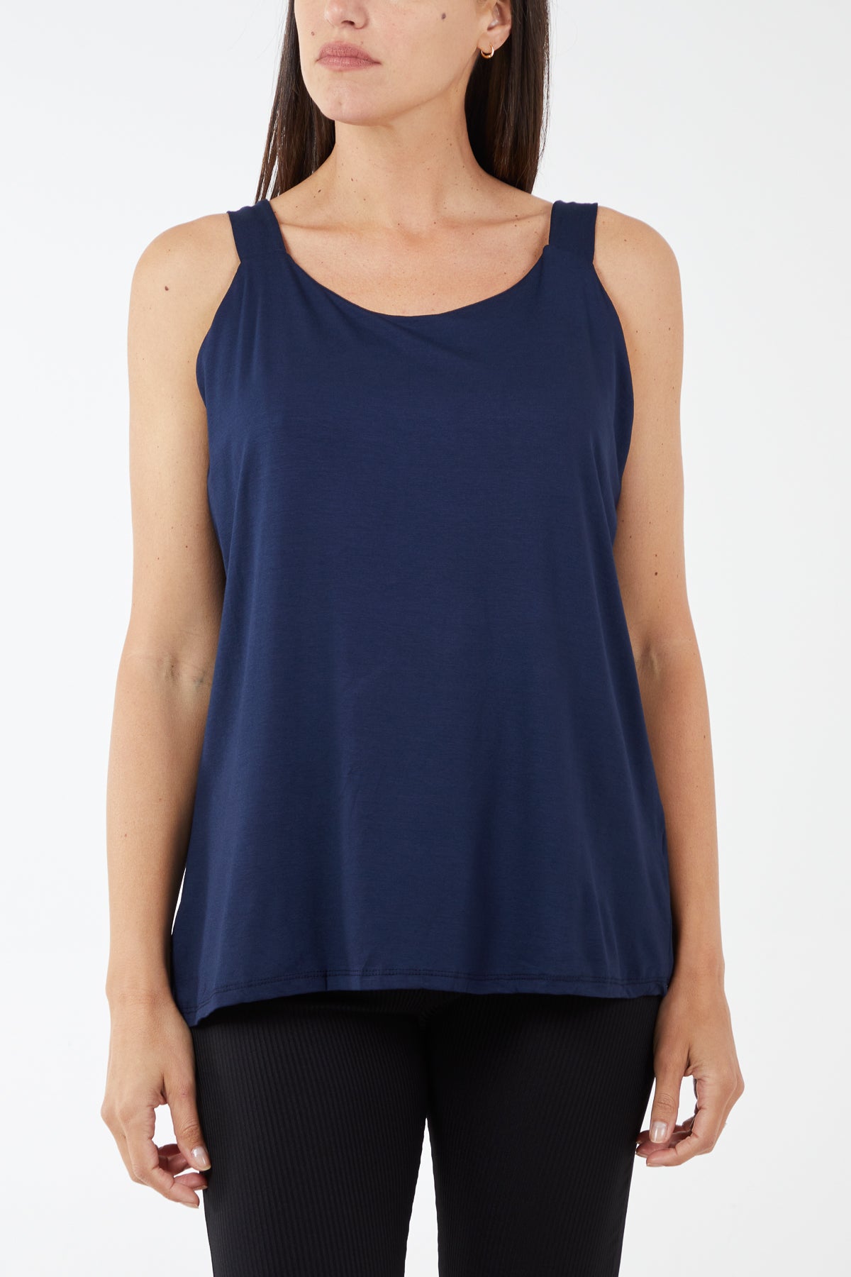 Double Layer Scoop Neck Vest