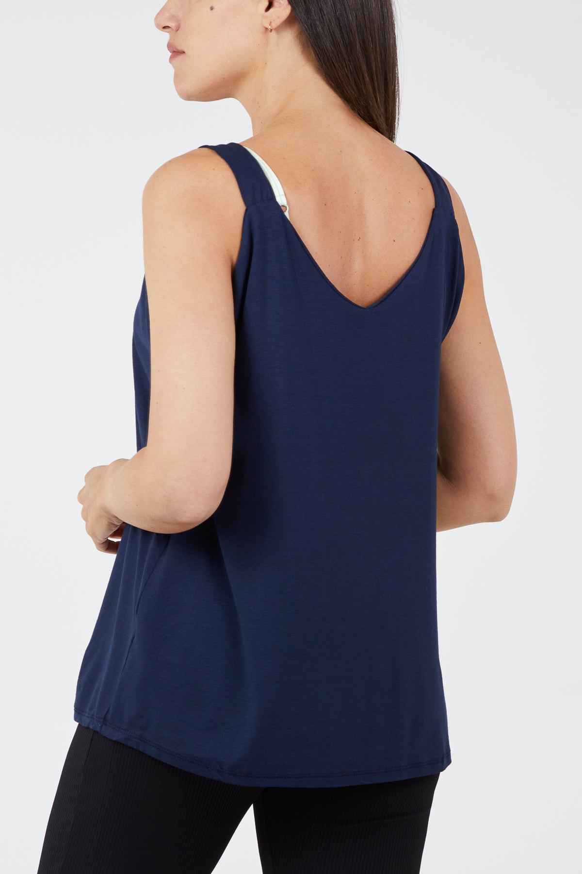 Double Layer Scoop Neck Vest