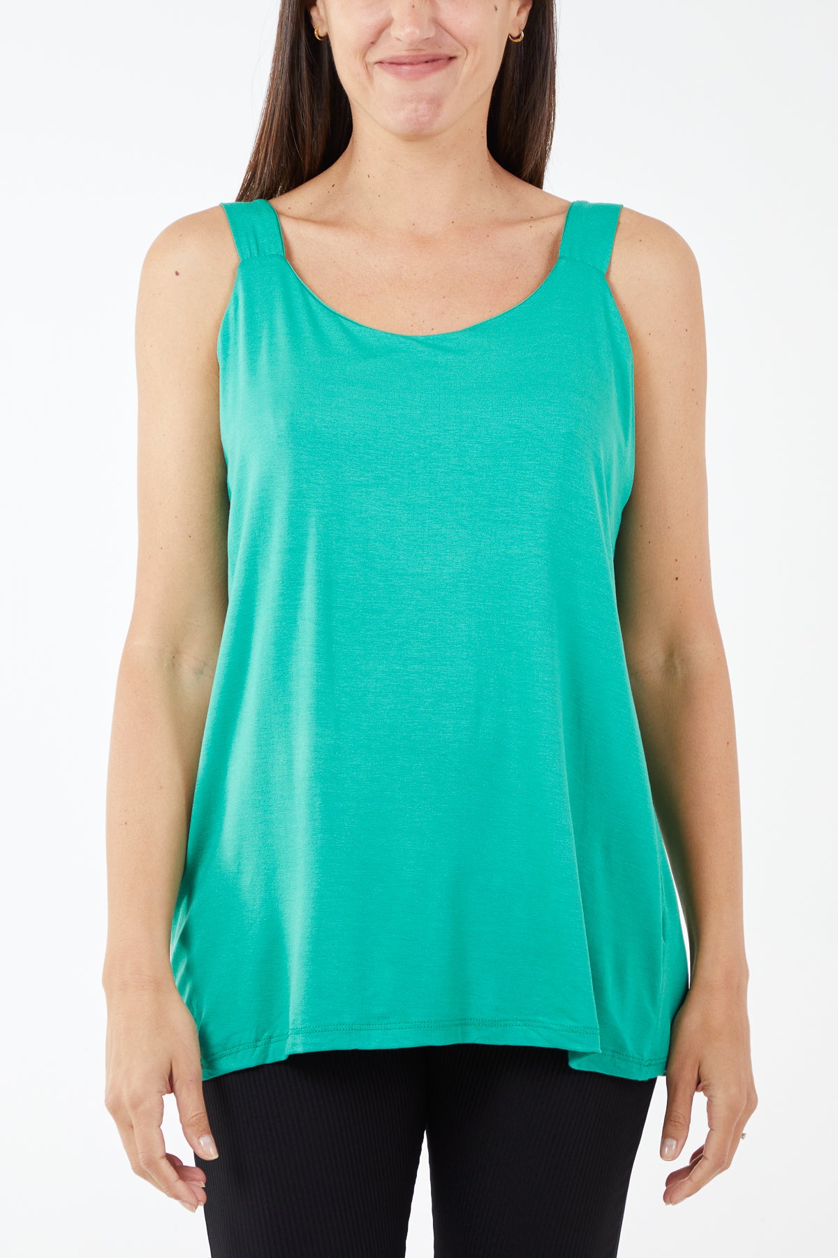 Double Layer Scoop Neck Vest