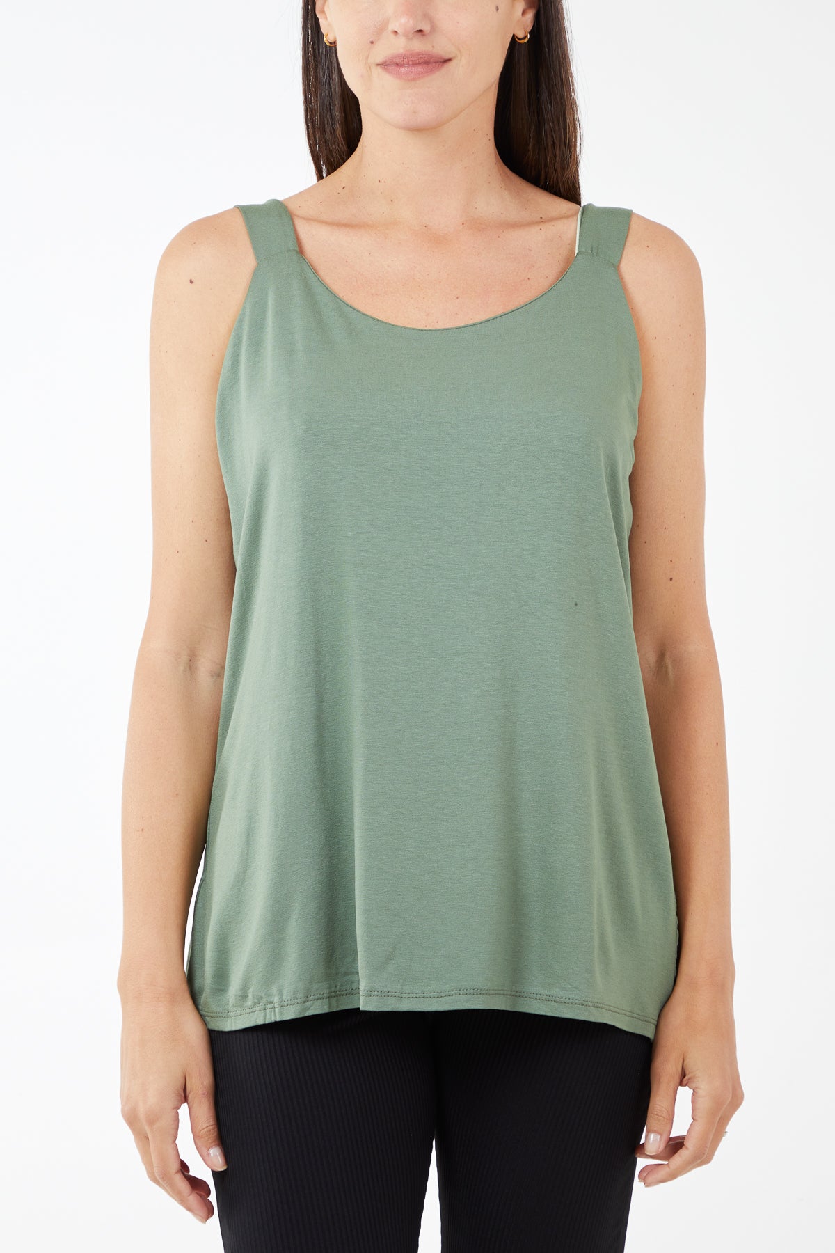 Double Layer Scoop Neck Vest
