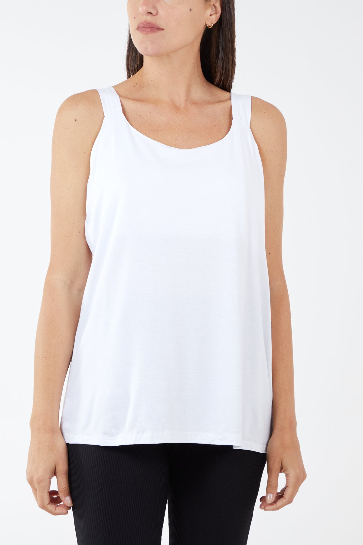 Double Layer Scoop Neck Vest