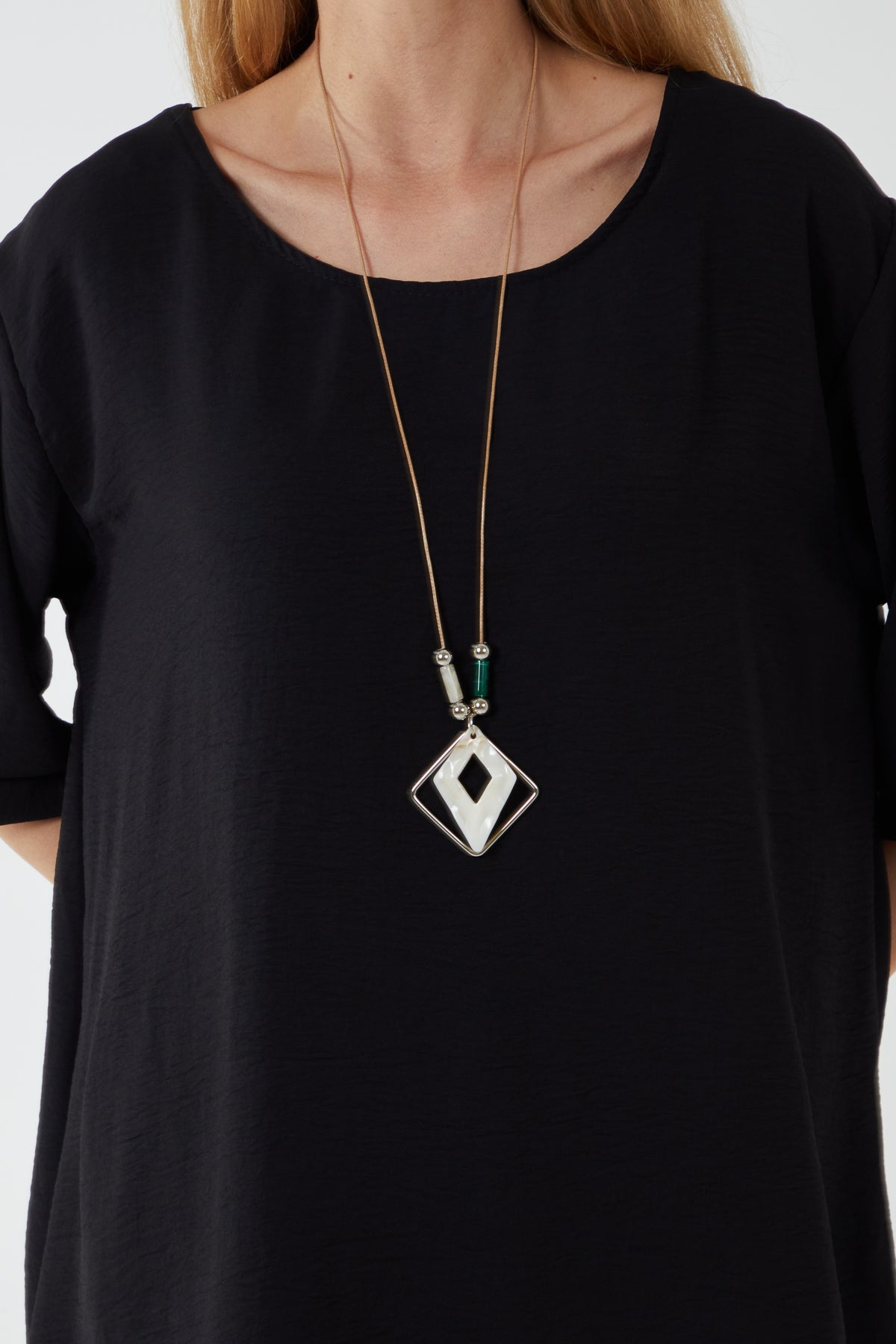 Oversized Necklace Top & Trouser Set
