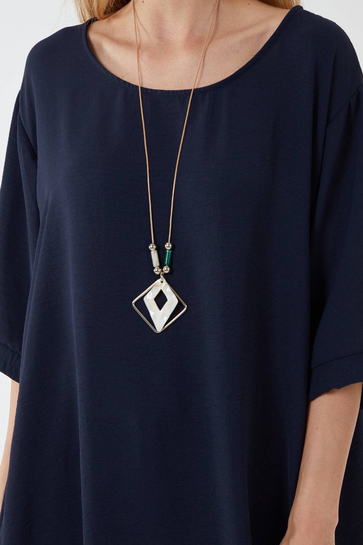 Oversized Necklace Top & Trouser Set