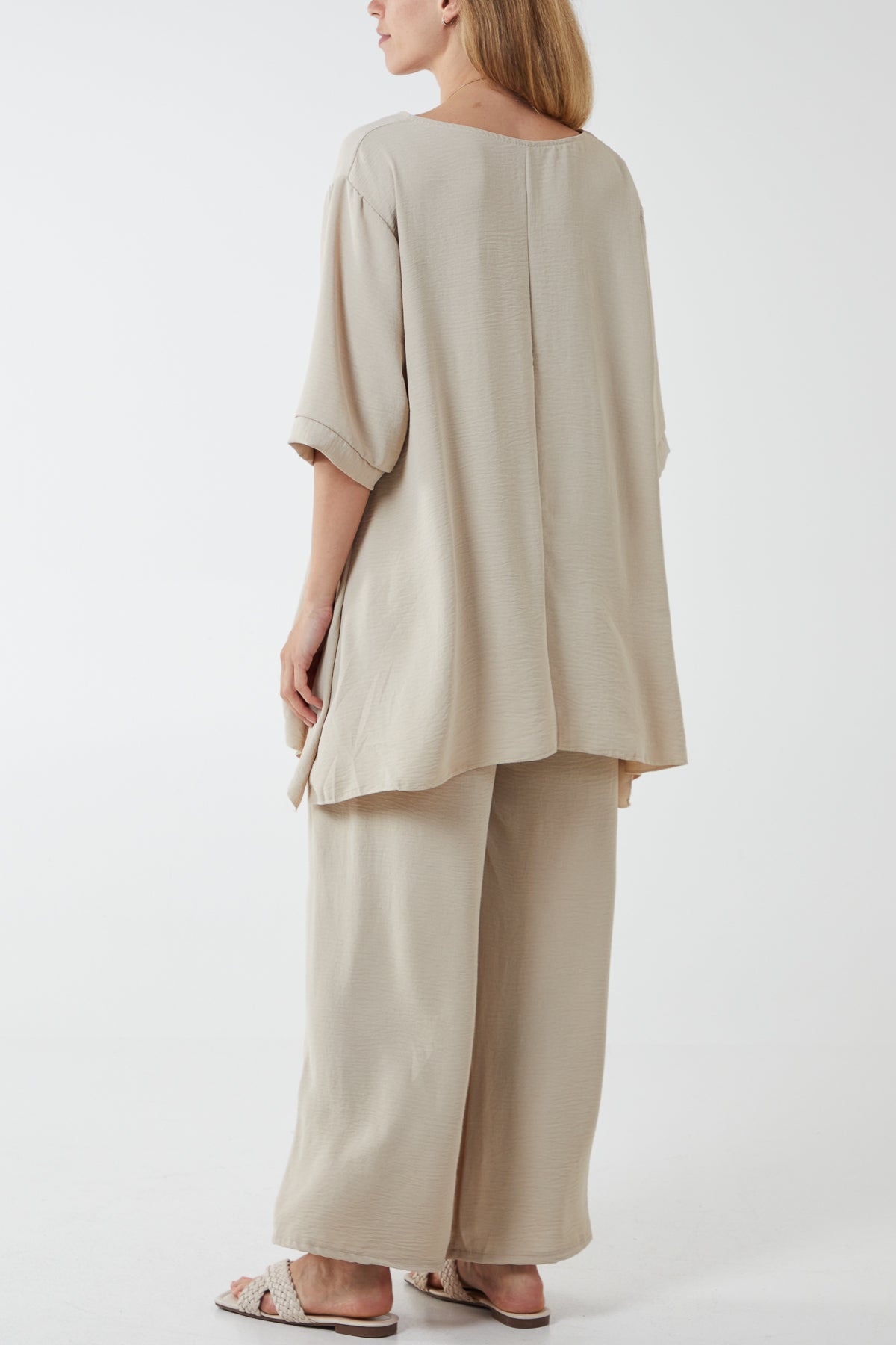 Oversized Necklace Top & Trouser Set
