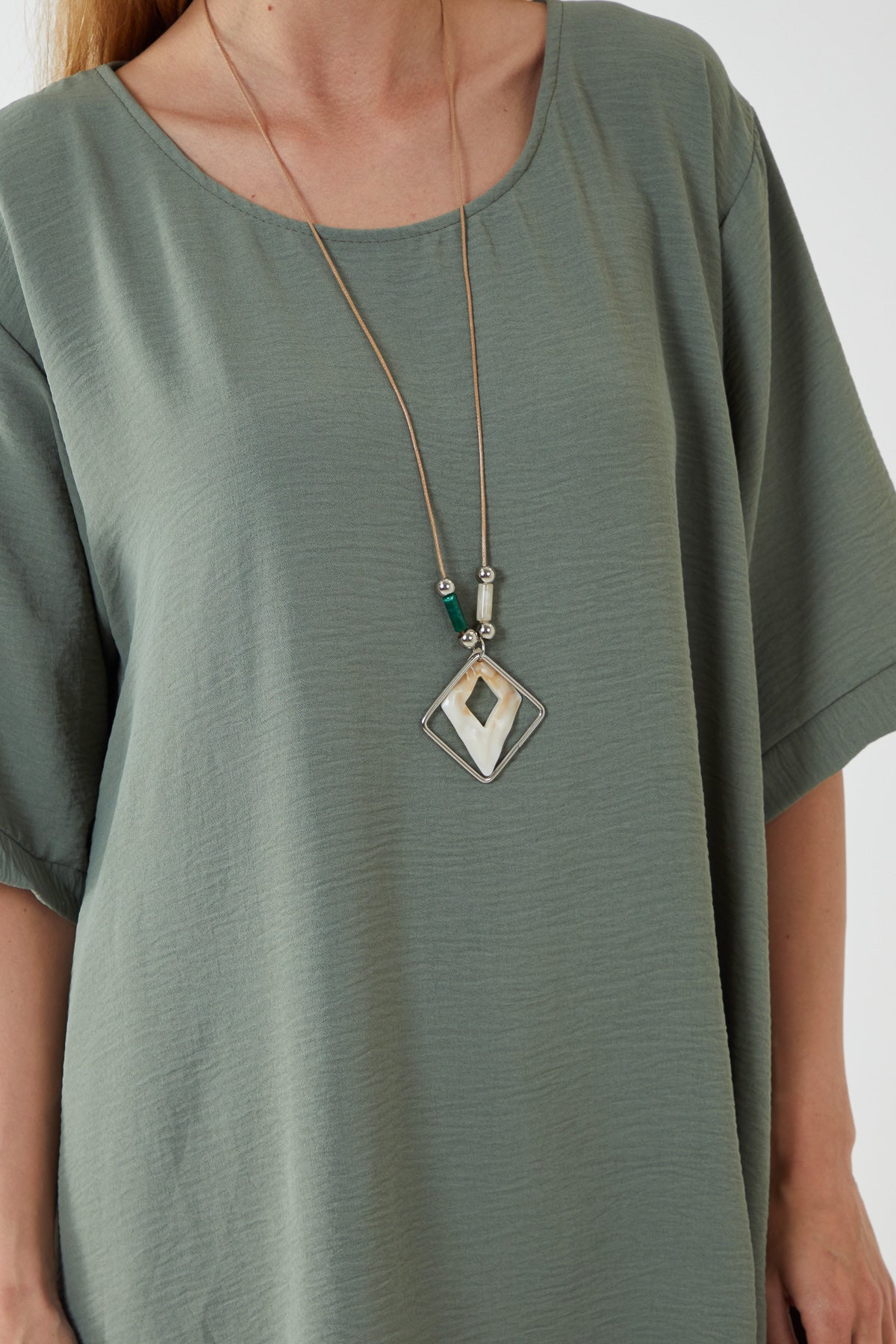 Oversized Necklace Top & Trouser Set