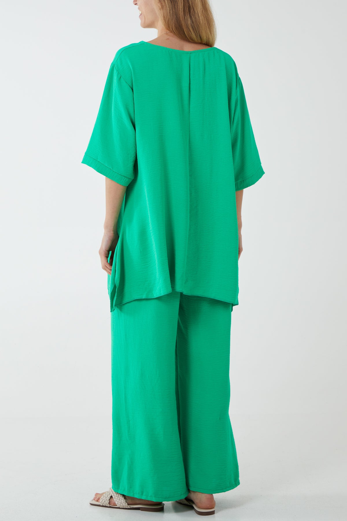Oversized Necklace Top & Trouser Set