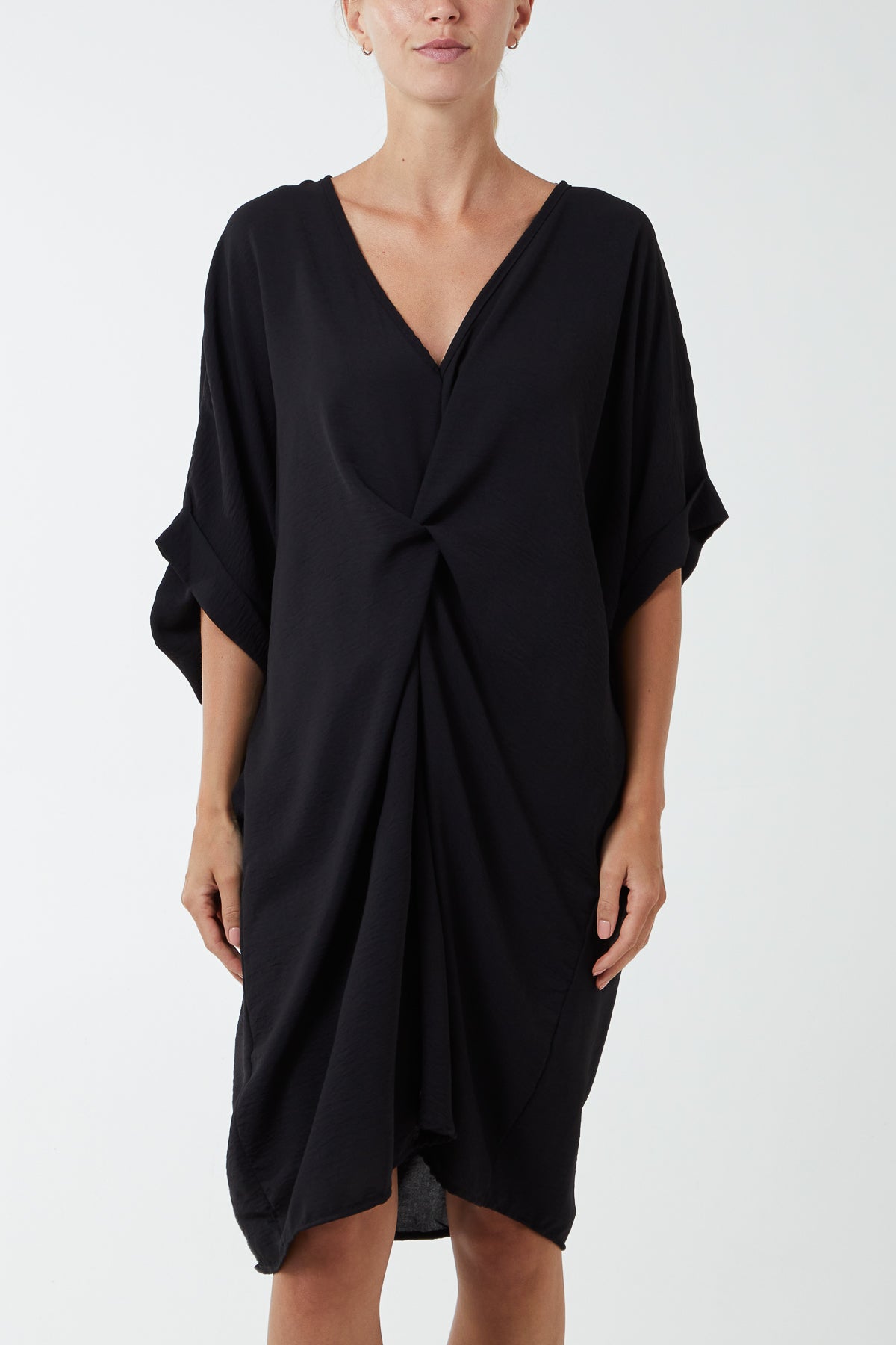 Twist Front Oversized Cocoon Dress