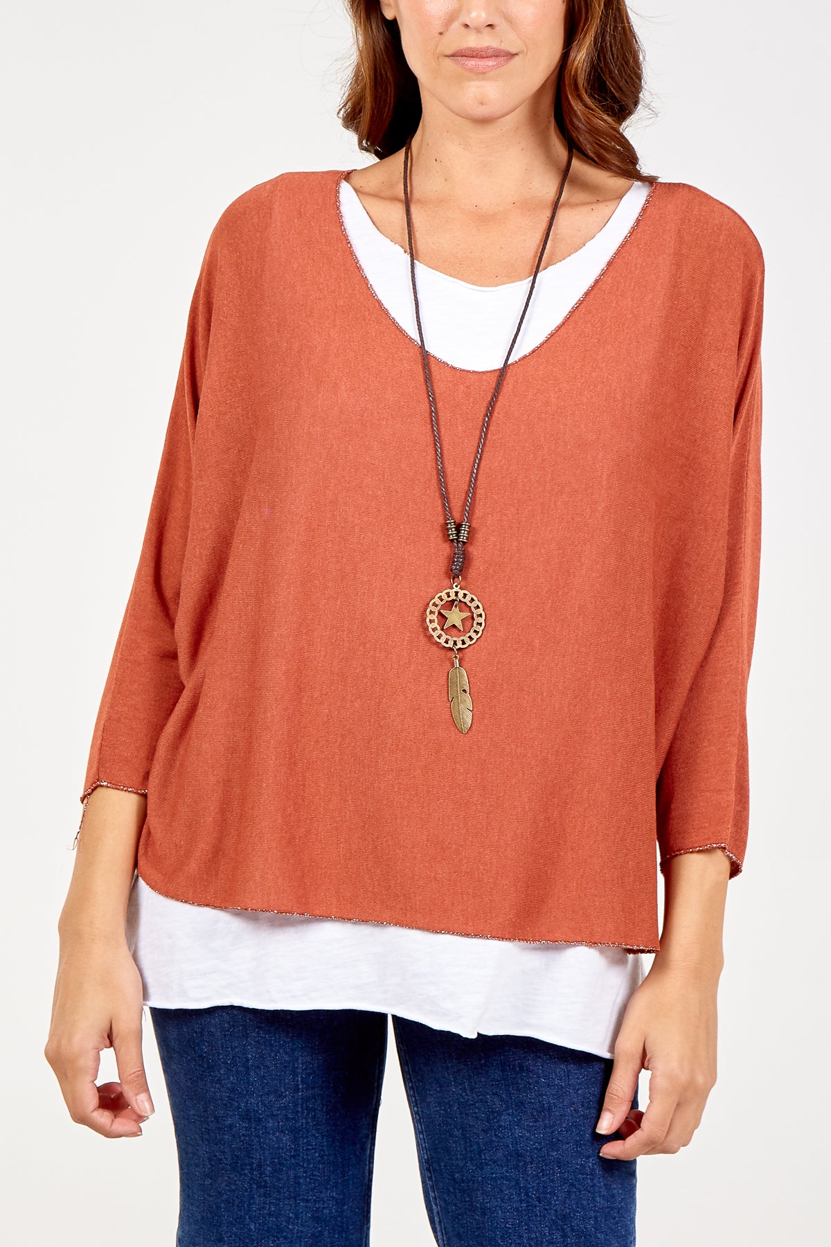 Necklace Double Layer Top