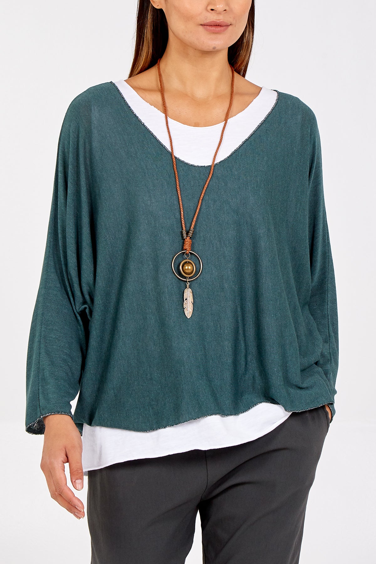Necklace Double Layer Top