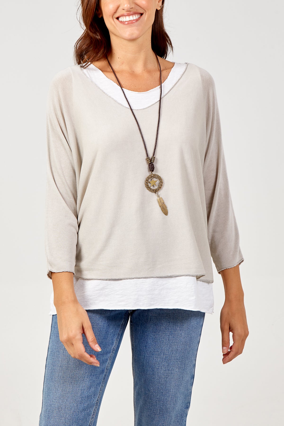 Necklace Double Layer Top