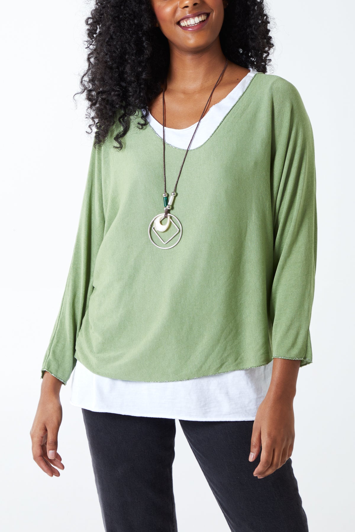 Necklace Double Layer Top