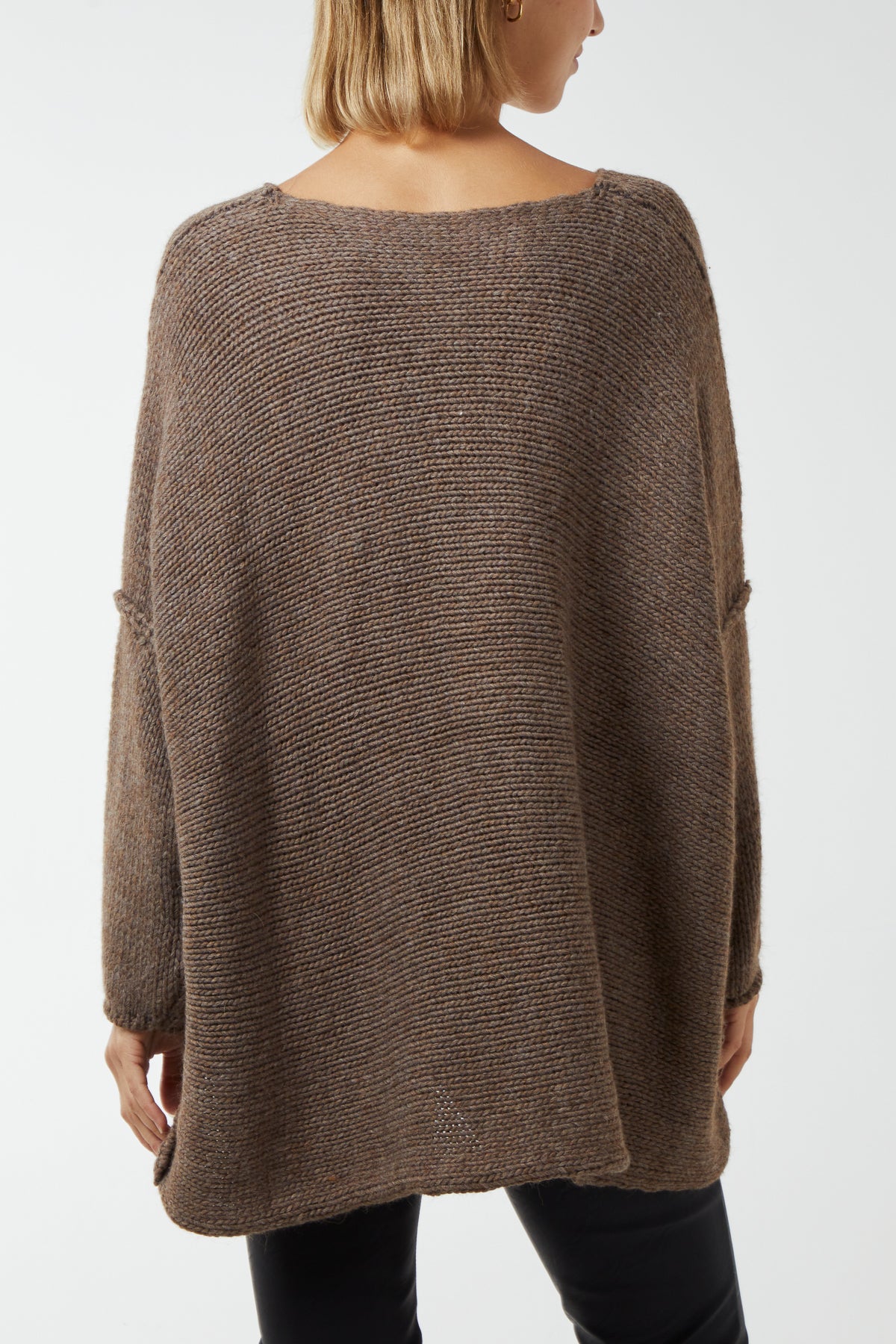 Exposed Seams Deconstructed Pocket Oversized Jumper