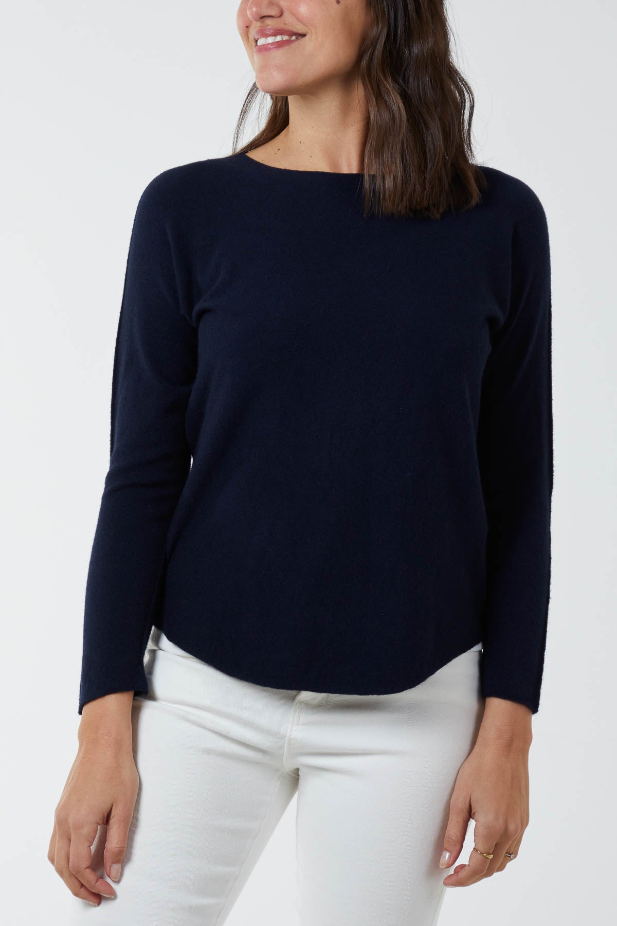 Round Neck Fine Knit Jumper